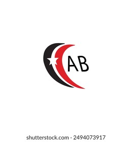 creative black and red logo, star sep logo with letter.