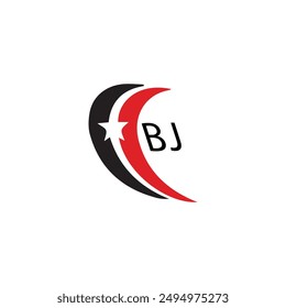 creative black and red logo, star sep logo with letter.