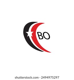 creative black and red logo, star sep logo with letter.