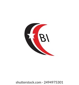 creative black and red logo, star sep logo with letter.