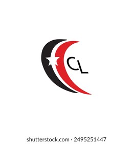 creative black and red logo, star sep logo with letter.