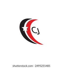 logo creativo en negro y rojo, logo de star sep con letra.