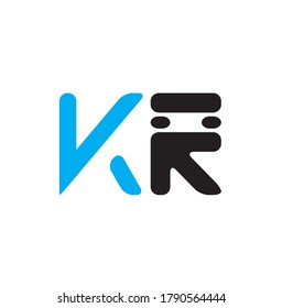 Leyenda del logotipo del vector negro creativo KQ QK de monogramas de círculo para Título, Encabezado, aplicaciones móviles. redondeado plano,rectángulo de fuentes. Diseño moderno