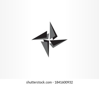 Logo de vector negro creativo para el símbolo de la compañía