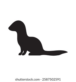 Creative black walrus icon design on white board