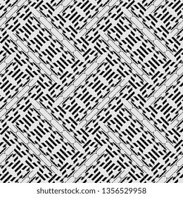 creative black and white art deco wavy stripped line pattern