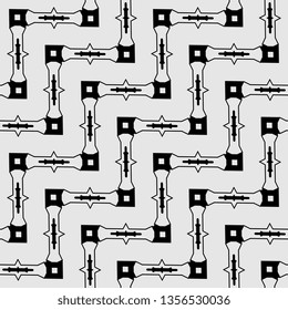 creative black and white art deco abstract seamless pattern vector stylish grunge texture