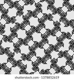 creative black white Art Deco Vector seamless pattern. Modern stylish texture. Repeating geometric white, gray and black tiles. Trendy contemporary graphics