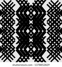 creative black and white Art Deco Vector illustration. Retro seamless wallpaper pattern. Vintage gray, black and white backgrounds with geometric and simple floral elements