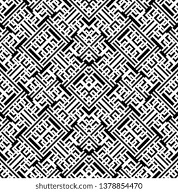 creative black and white Art deco Abstract geometric pattern with lines, rhombuses A seamless vector background texture