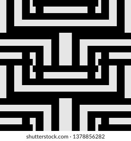 creative black and white Art Deco Seamless kraft paper brown and black grunge diagonal vintage ancient tribal geo op art mod pattern