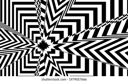 creative black and white background original patterns in the style of op art