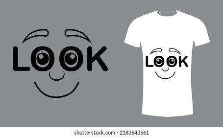Creative black and white look t-shirt design.
