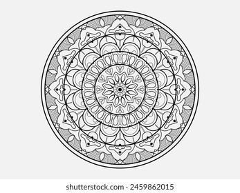 Kreatives Schwarz-Weiß-Mandala-Design