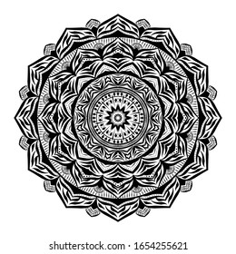 Creative black and white Mandala Vector