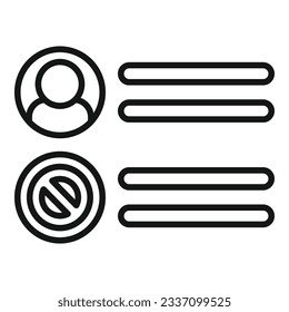 Creative blacklist icon outline vector. Business user. Trash art