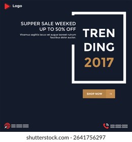 Creative Black-Themed Marketing Banner Design for Business Promotions  Ideal for Monday Offers Friday Discounts Events Brochures Flyers Holiday Campaigns

