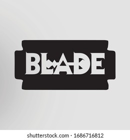 Creative Blade Brand logo Design With Black and White in Vector
