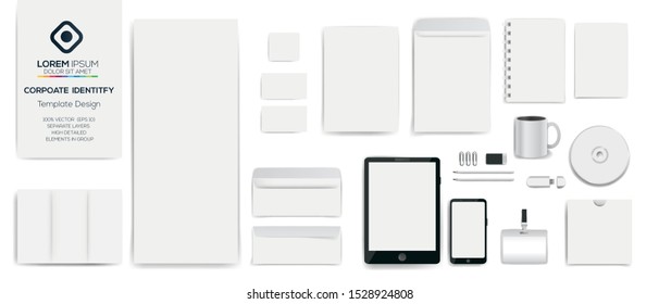 Creative blank Corporate Identity Template Design set , Business stationery mock-up collection.