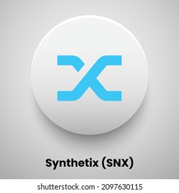 Creative block chain based crypto currency Synthetix (SNX) logo vector illustration design. Can be used as currency icon, badge, label, symbol, sticker and print background template