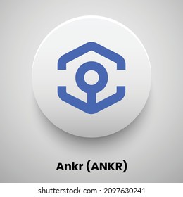 Creative block chain based crypto currency Ankr (ANKR) logo vector illustration design. Can be used as currency icon, badge, label, symbol, sticker and print background template
