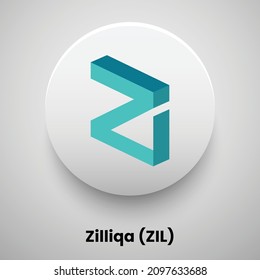 Creative block chain based crypto currency Zilliqa (ZIL) logo vector illustration design. Can be used as currency icon, badge, label, symbol, sticker and print background template