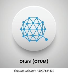 Creative block chain based crypto currency Qtum (QTUM) logo vector illustration design. Can be used as currency icon, badge, label, symbol, sticker and print background template