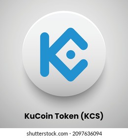 Creative block chain based crypto currency Kucoin (KCS) logo vector illustration design. Can be used as currency icon, badge, label, symbol, sticker and print background template