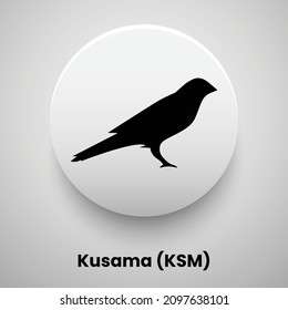 Creative block chain based crypto currency Kusama (KSM) logo vector illustration design. Can be used as currency icon, badge, label, symbol, sticker and print background template