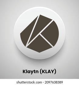 Creative block chain based crypto currency Klatyn (KLAY) logo vector illustration design. Can be used as currency icon, badge, label, symbol, sticker and print background template