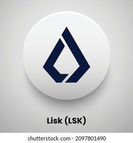 Creative block chain based crypto currency Lisk (LSK) logo vector illustration design. Can be used as currency icon, badge, label, symbol, sticker and print background template
