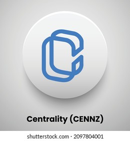 Creative block chain based crypto currency Centrality (CENNZ) logo vector illustration design. Can be used as currency icon, badge, label, symbol, sticker and print background template