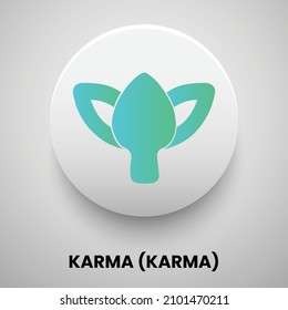 Creative Block Chain Based Crypto Currency Karma (KARMA) Logo Vector Illustration Design. Can Be Used As Currency Icon, Badge, Label, Symbol, Sticker And Print Background Template