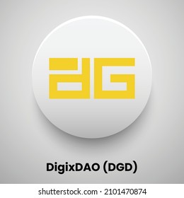Creative block chain based crypto currency DigixDAO (DGD) logo vector illustration design. Can be used as currency icon, badge, label, symbol, sticker and print background template