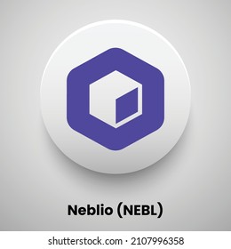 Creative block chain based crypto currency Neblio (NEBL) logo vector illustration design. Can be used as currency icon, badge, label, symbol, sticker and print background template