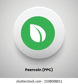 Creative block chain based crypto currency Peercoin (PPC) logo vector illustration design. Can be used as currency icon, badge, label, symbol, sticker and print background template