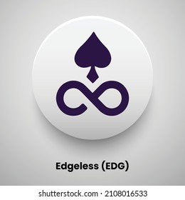 Creative block chain based crypto currency Edgeless (EDG) logo vector illustration design. Can be used as currency icon, badge, label, symbol, sticker and print background template