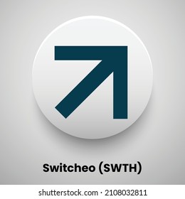 Creative block chain based crypto currency Switcheo (SWTH) logo vector illustration design. Can be used as currency icon, badge, label, symbol, sticker and print background template