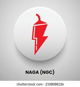 Creative block chain based crypto currency NAGA (NGC) logo vector illustration design. Can be used as currency icon, badge, label, symbol, sticker and print background template