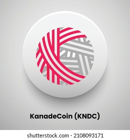 Creative block chain based crypto currency KanadeCoin (KNDC) logo vector illustration design. Can be used as currency icon, badge, label, symbol, sticker and print background template