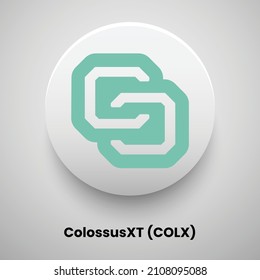 Creative block chain based crypto currency ColossusXT (COLX) logo vector illustration design. Can be used as currency icon, badge, label, symbol, sticker and print background template