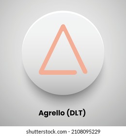 Creative block chain based crypto currency Agrello (DLT) logo vector illustration design. Can be used as currency icon, badge, label, symbol, sticker and print background template