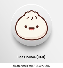 Creative block chain based crypto currency Bao Finance (BAO) logo vector illustration design. Can be used as currency icon, badge, label, symbol, sticker and print background template