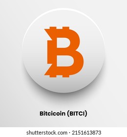 Creative block chain based crypto currency Bitcicoin (BITCI) logo vector illustration design. Can be used as icon, badge, label, symbol, sticker and print background template