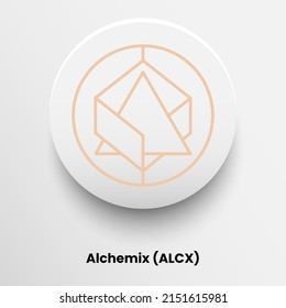Creative block chain based crypto currency Alchemix (ALCX) logo vector illustration design. Can be used as icon, badge, label, symbol, sticker and print background template svg