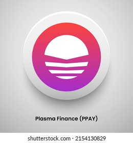 Creative block chain based crypto currency Plasma Finance (PPAY) logo vector illustration design. Can be used as currency icon, badge, label, symbol, sticker and print background template