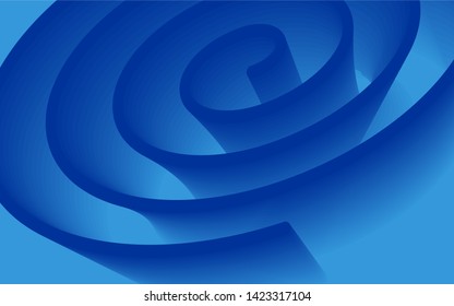 Creative Blue Abstract Modern Background Twist or Spiral Design Concept, Best of 2019