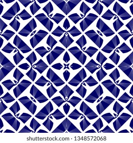 creative blue Art deco patterns and ornaments