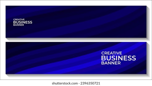 creative blue banner for business