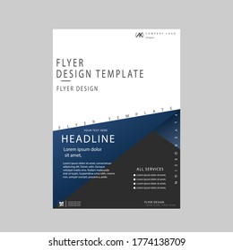 Creative blue and black colour flyer design vector art design